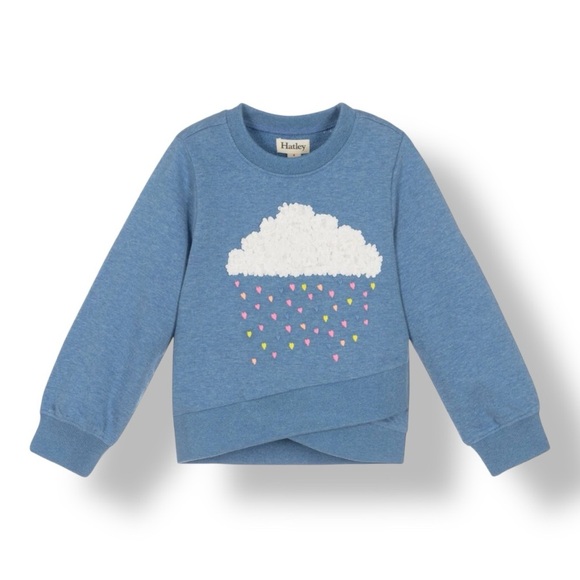Hatley | Heart Cloud Crossover Sweatshirt (4) 🩷💛💙 - Picture 1 of 5